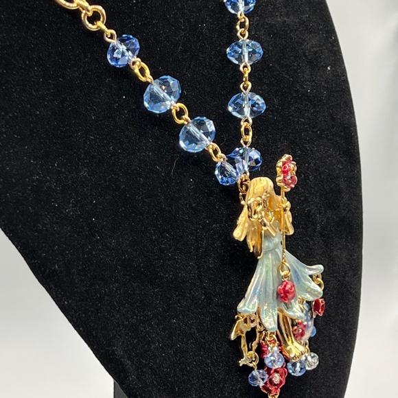 RARE- New Authentic Kirks Folly Alice in Wonderland Pin Brooch and Necklace - Picture 8 of 11